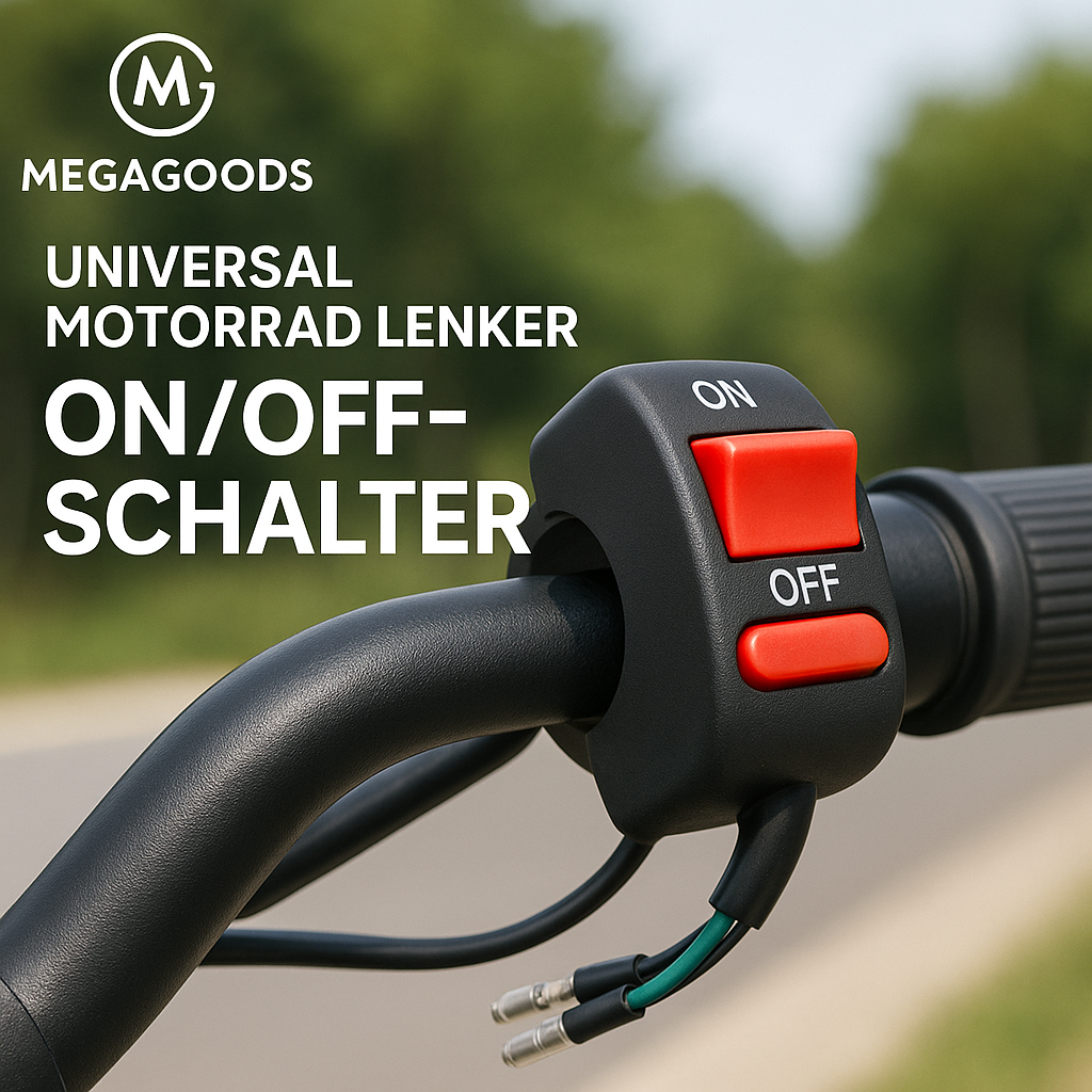 Motorrad Lenker Flammenschalter Ein Aus Schalter DC12V 10A Schwarz DE.