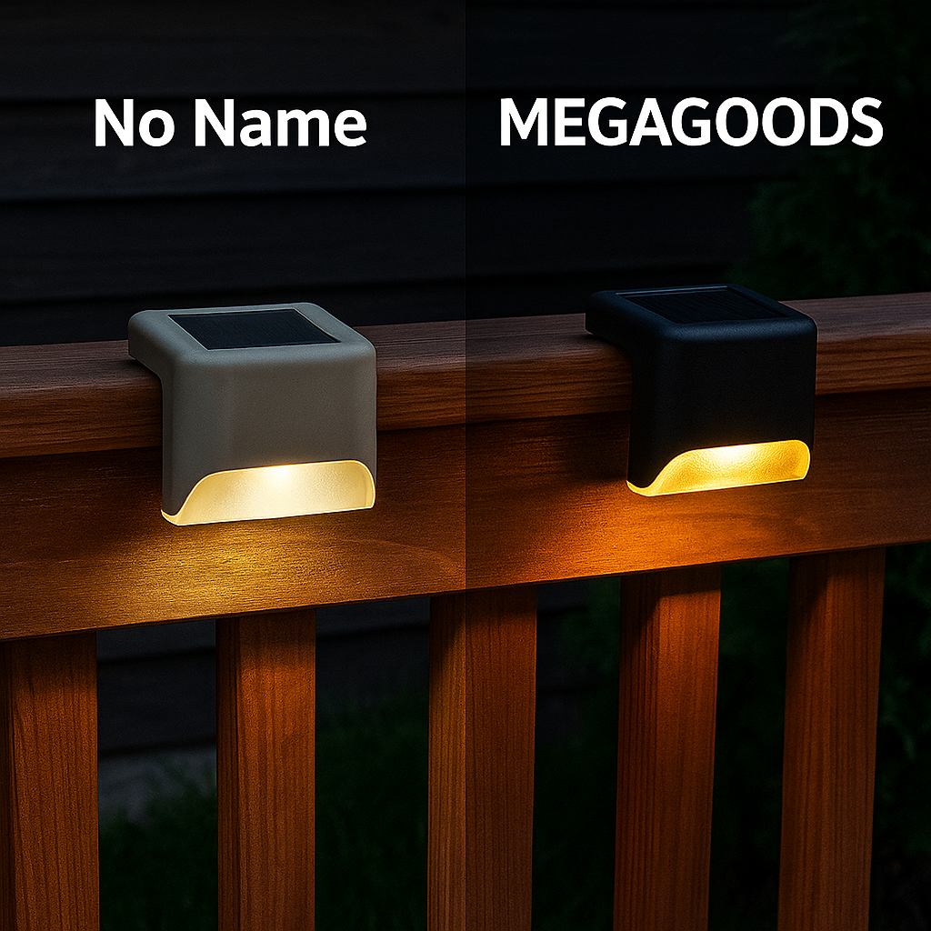 4er-Set Solar LED Stufenleuchten wasserdicht für Garten und Terrasse DE.