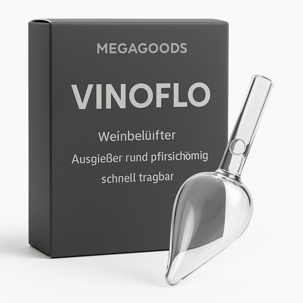 Weinbelüfter Ausgießer rund pfirsichförmig schnell tragbar DE.