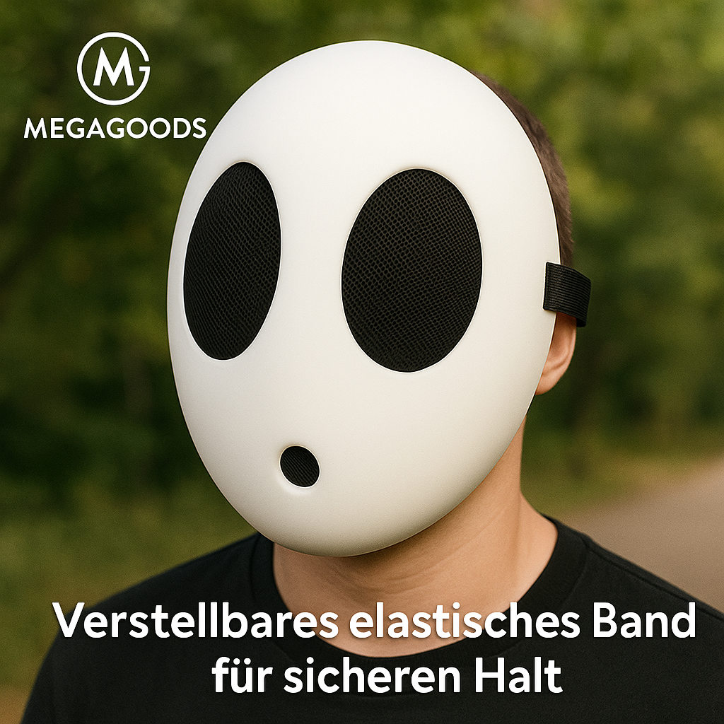 Shy Guy Maske für Cosplay Halloween Party Karneval Unisex Verkleidung DE.