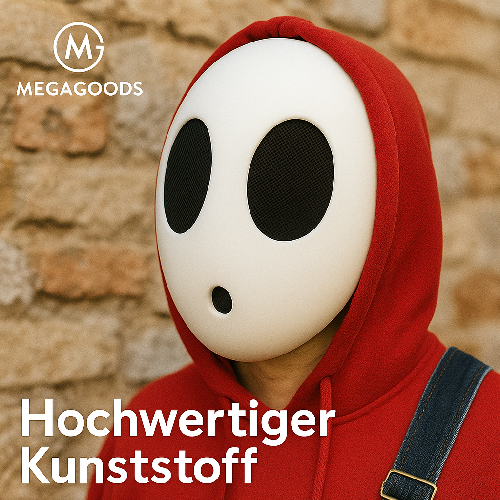 Shy Guy Maske für Cosplay Halloween Party Karneval Unisex Verkleidung DE.