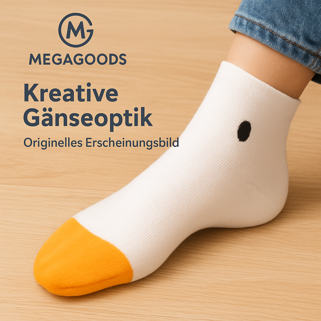 Damen Socken 1 Paar mit Gänse Motiv weich atmungsaktiv modisch DE.