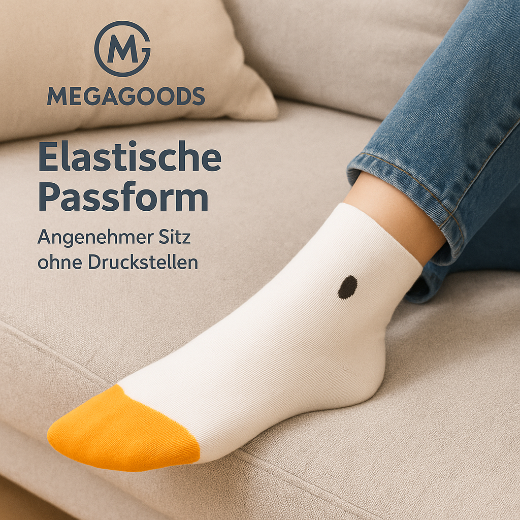 Damen Socken 1 Paar mit Gänse Motiv weich atmungsaktiv modisch DE.