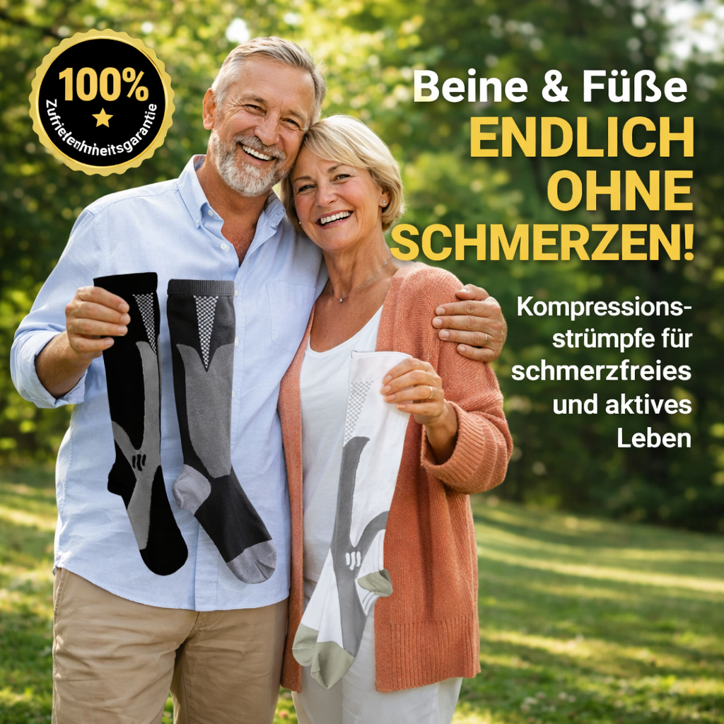 OrthoLeg™ Kompressionsstrümpfe Stützstrümpfe Spezial 3 Paar – für Beine & Füße