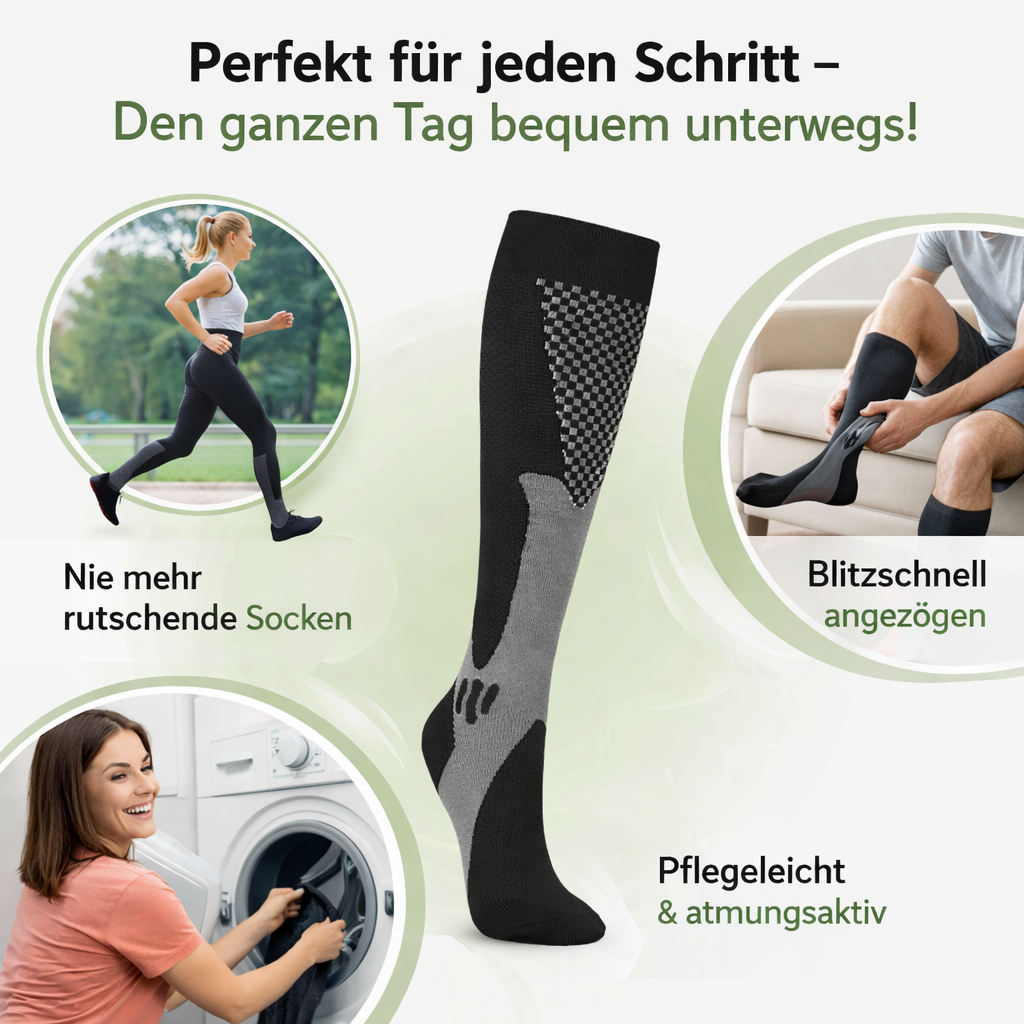 OrthoLeg™ Kompressionsstrümpfe Stützstrümpfe Spezial 3 Paar – für Beine & Füße