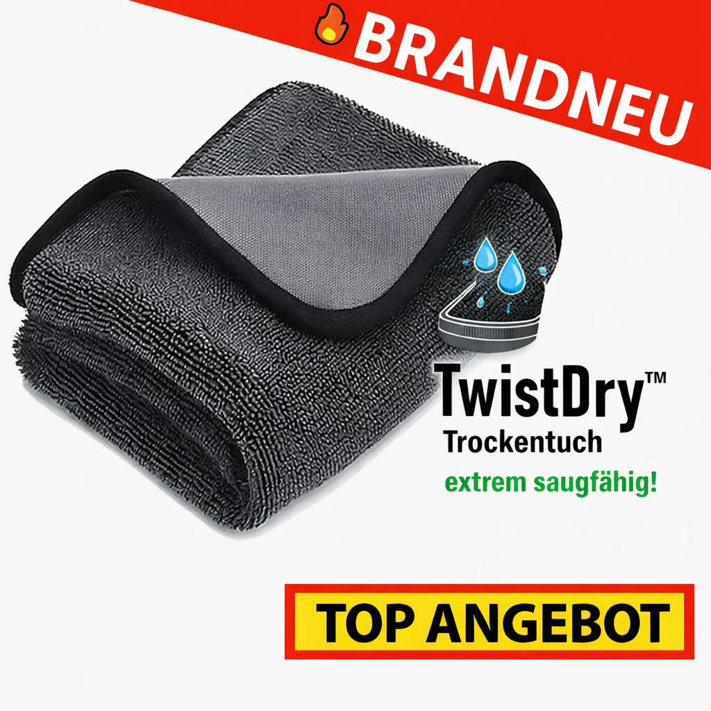TwistDry™ Trockentuch XXL Wundertuch Mikrofasertuch Poliertuch extrem saugfähig!