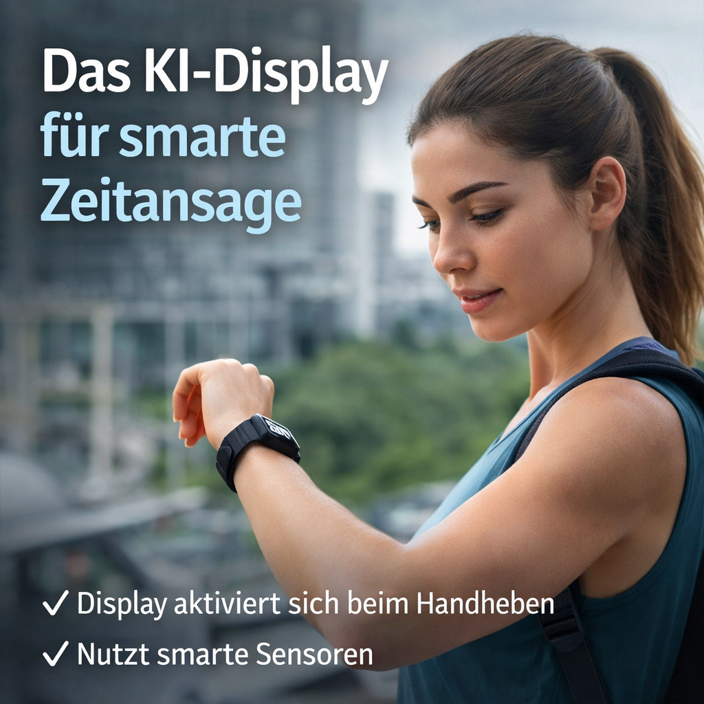 PRO-SLEEP™ Premium Vibrations-Wecker Smartwatch Armbanduhr Schrittzähler Fitness Tracker