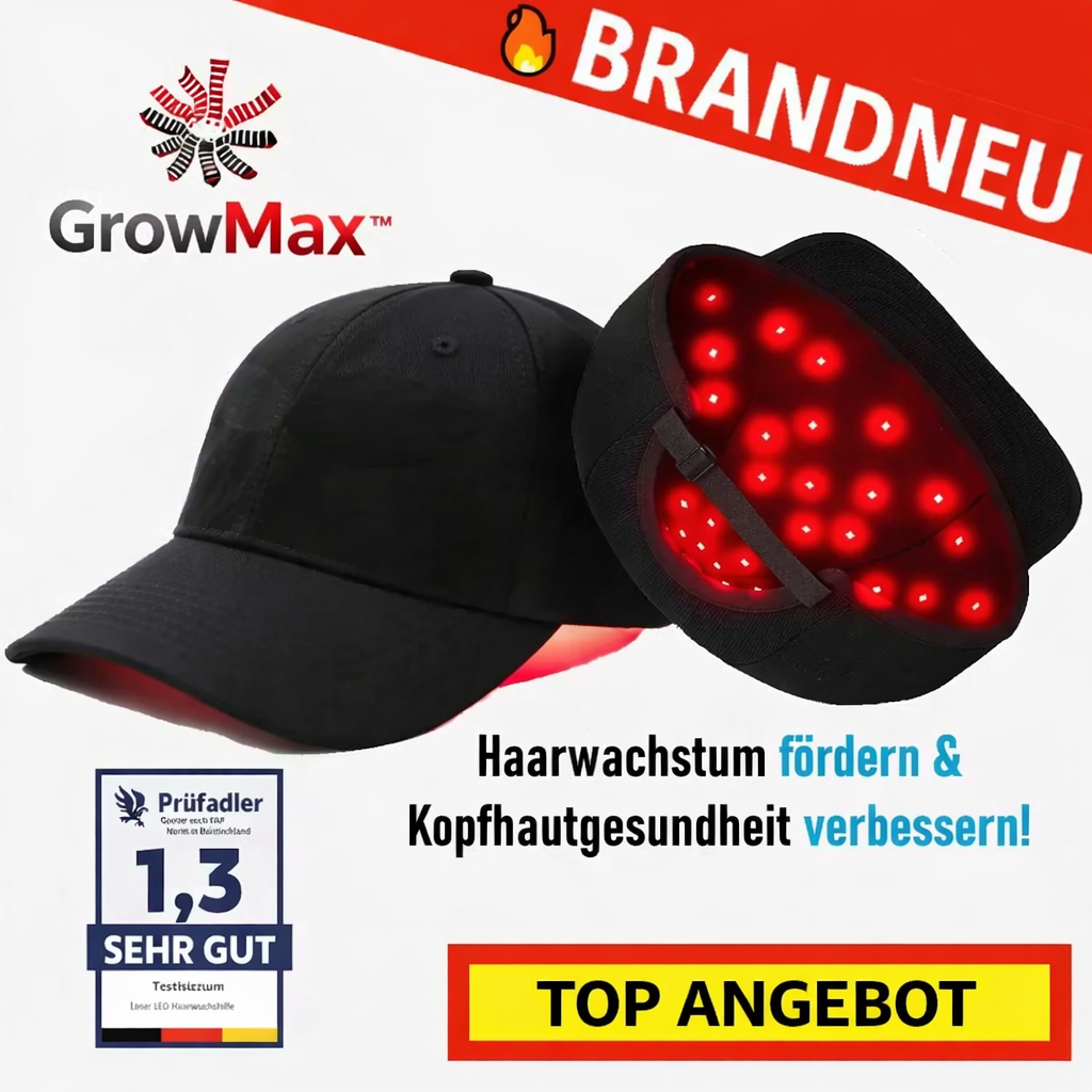 GrowMax™ LED Laser Cap Haarkappe - Förderung Haarwuchs & Vorbeugung Haarausfall!