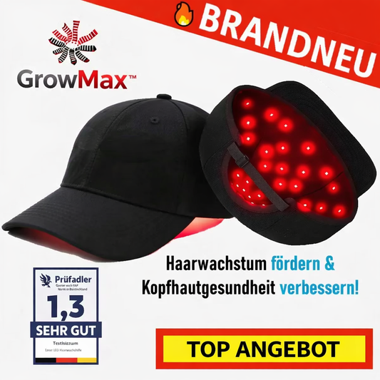 GrowMax™ LED Laser Cap Haarkappe - Förderung Haarwuchs & Vorbeugung Haarausfall!