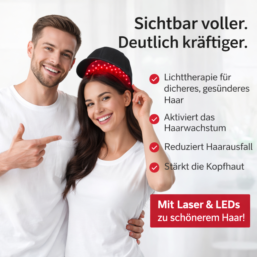 GrowMax™ LED Laser Cap Haarkappe - Förderung Haarwuchs & Vorbeugung Haarausfall!