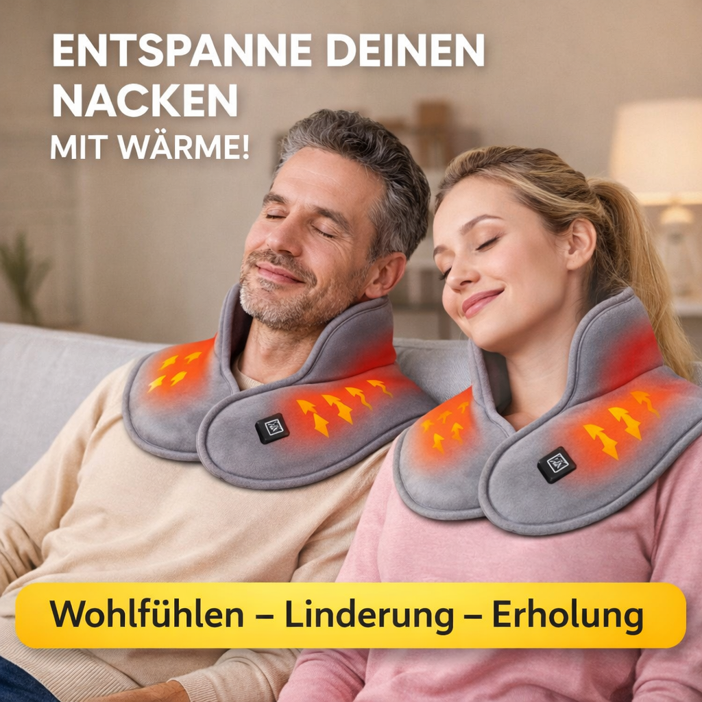 WARMLY™ Pro | Massage Wärmekissen Nackenwärmer Nackenheizkissen Heizdecke Schulter Nacken