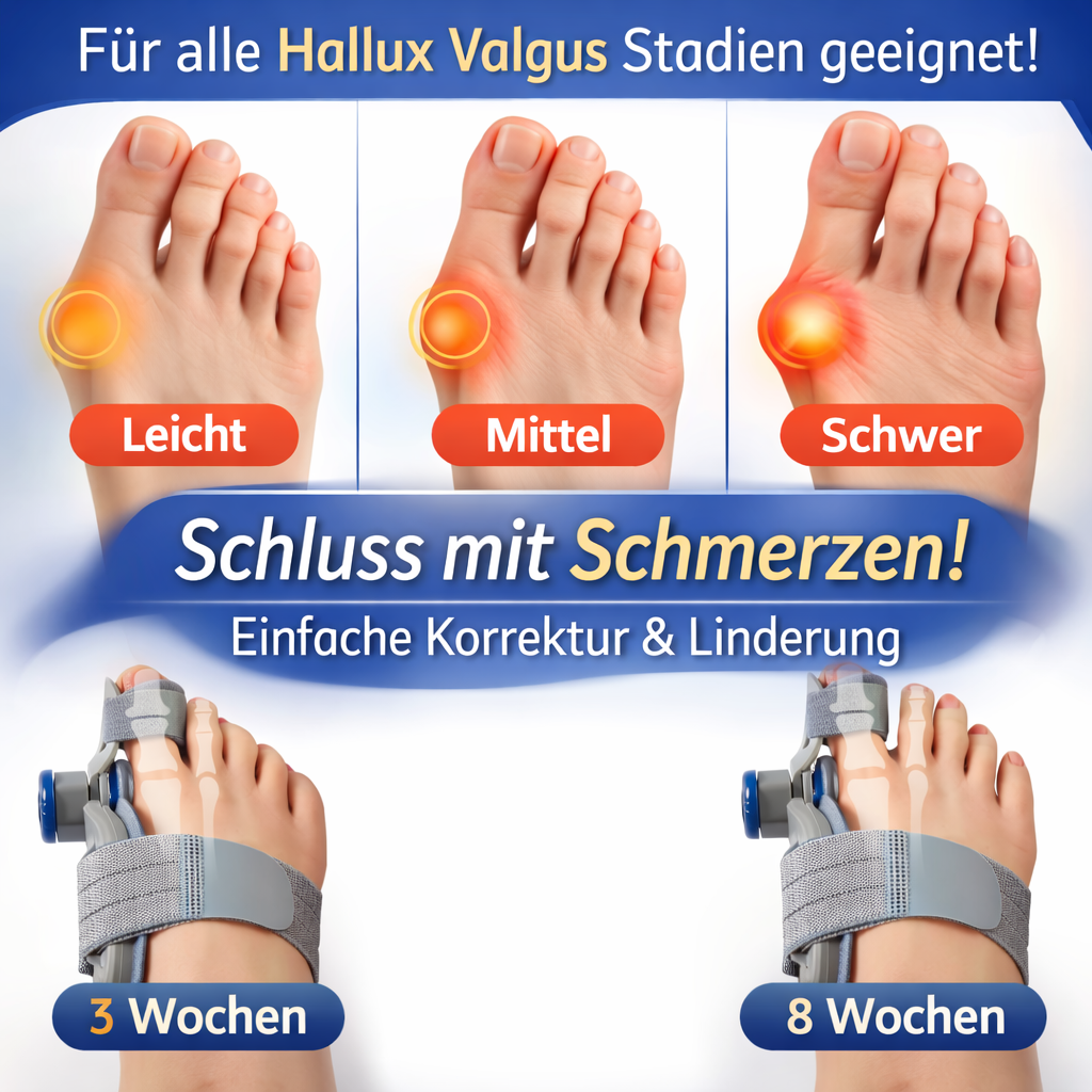 BoneX™ Ballenzeh Korrekturschiene Zehen Korrektur Zehenspreizer Hallux Valgus Bandage Orthese