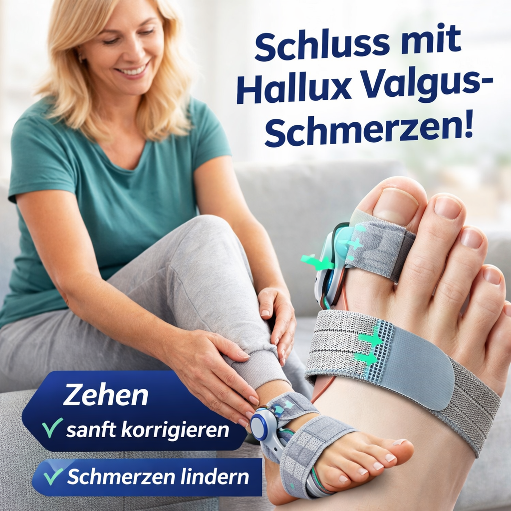 BoneX™ Ballenzeh Korrekturschiene Zehen Korrektur Zehenspreizer Hallux Valgus Bandage Orthese