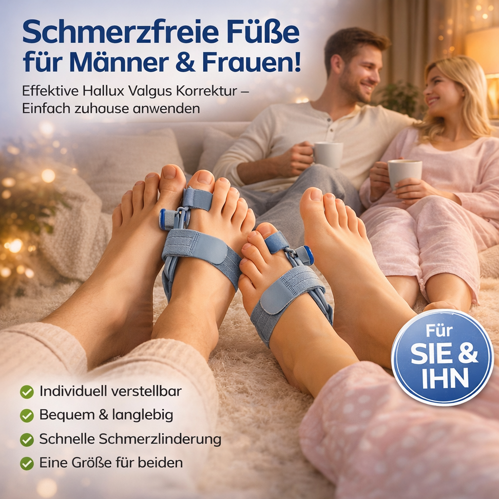 BoneX™ Ballenzeh Korrekturschiene Zehen Korrektur Zehenspreizer Hallux Valgus Bandage Orthese