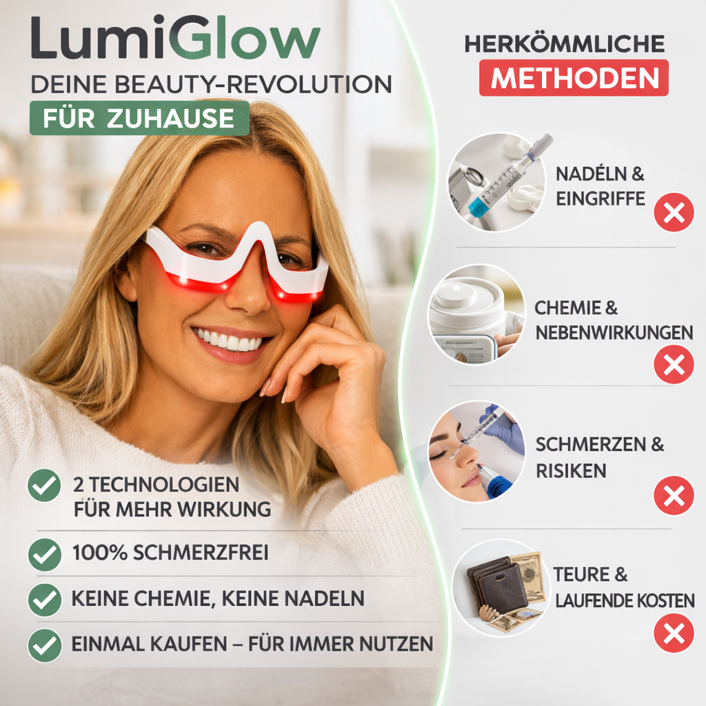 LumiGlow™ - Lifting Brille bei Augenringe, Falten, Tränensäcke & schlaffe Lider