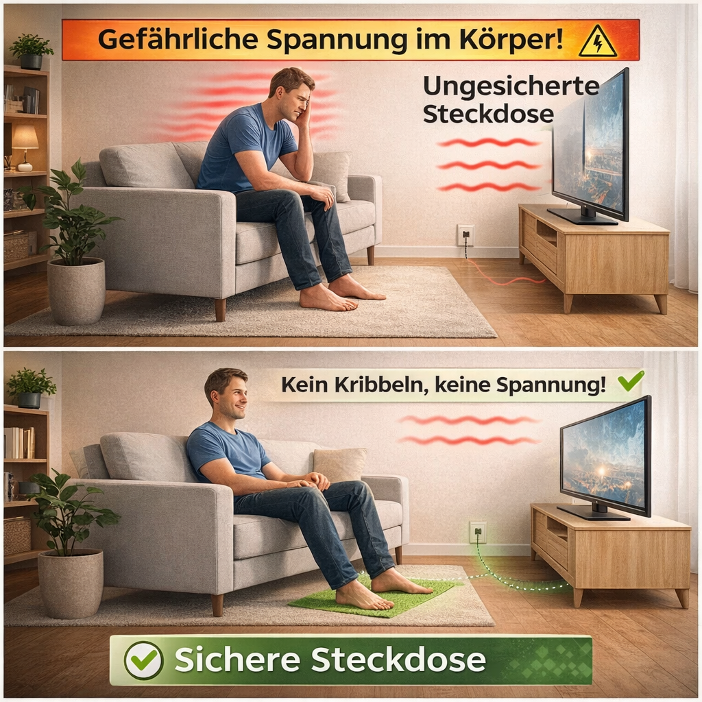 Naturlu™ - Erdungsmatte Grounding Mat für die Füße (ohne Strom) - verbessert Schlaf & Gesundheit!