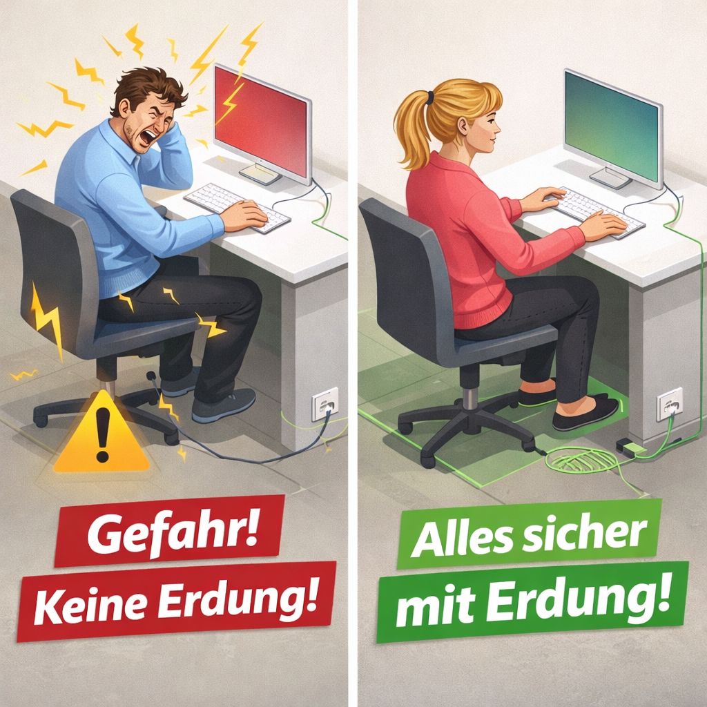Naturlu™ - Erdungsmatte Grounding Mat für die Füße (ohne Strom) - verbessert Schlaf & Gesundheit!