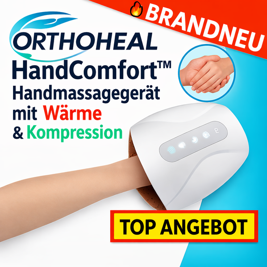 ORTHOHEAL HandComfort™ - Elektrisches Handmassagegerät kabellos mit Wärme & Kompression