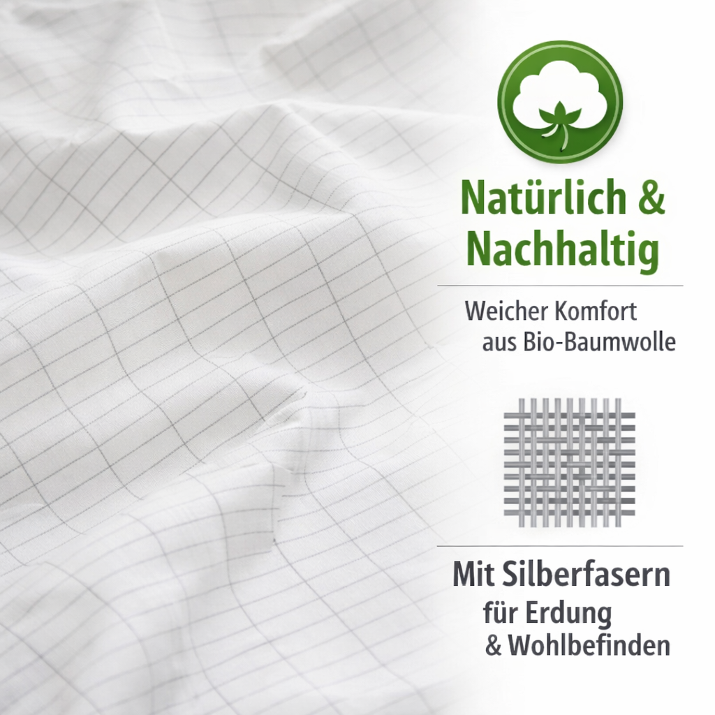 Naturlu™ - Erdungsbettlaken Erdungsbettmatte Erdungslaken Erdungsauflage Bett