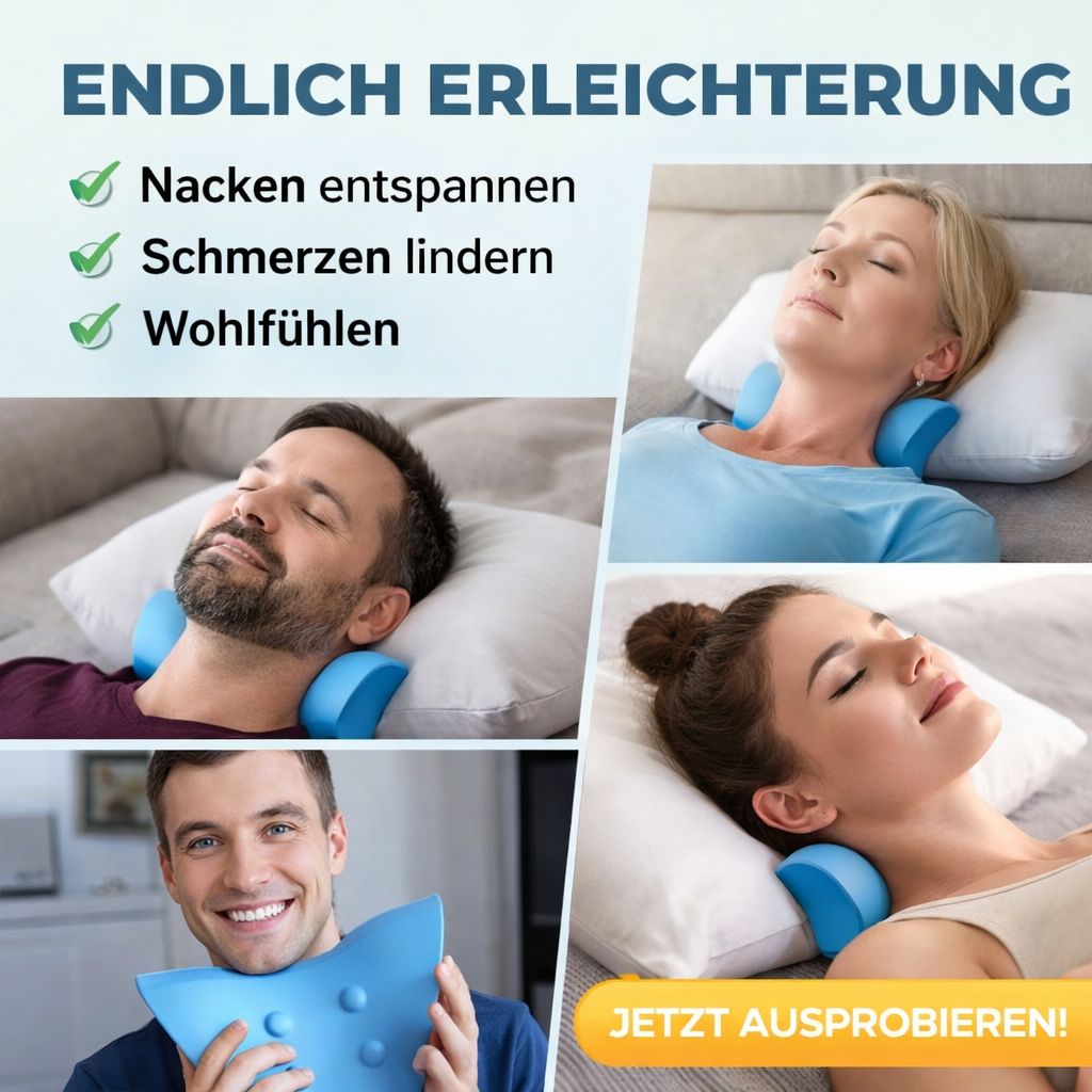 NeckReleaser™ Nackenwolke Kissen Nacken Massagegerät Nackenstütze Nackenstrecker