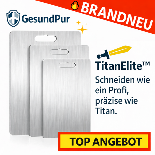 TitanElite™ Titan Schneidebrett für die Küche - schneiden wie ein Profi, präzise wie Titan! ⚔️