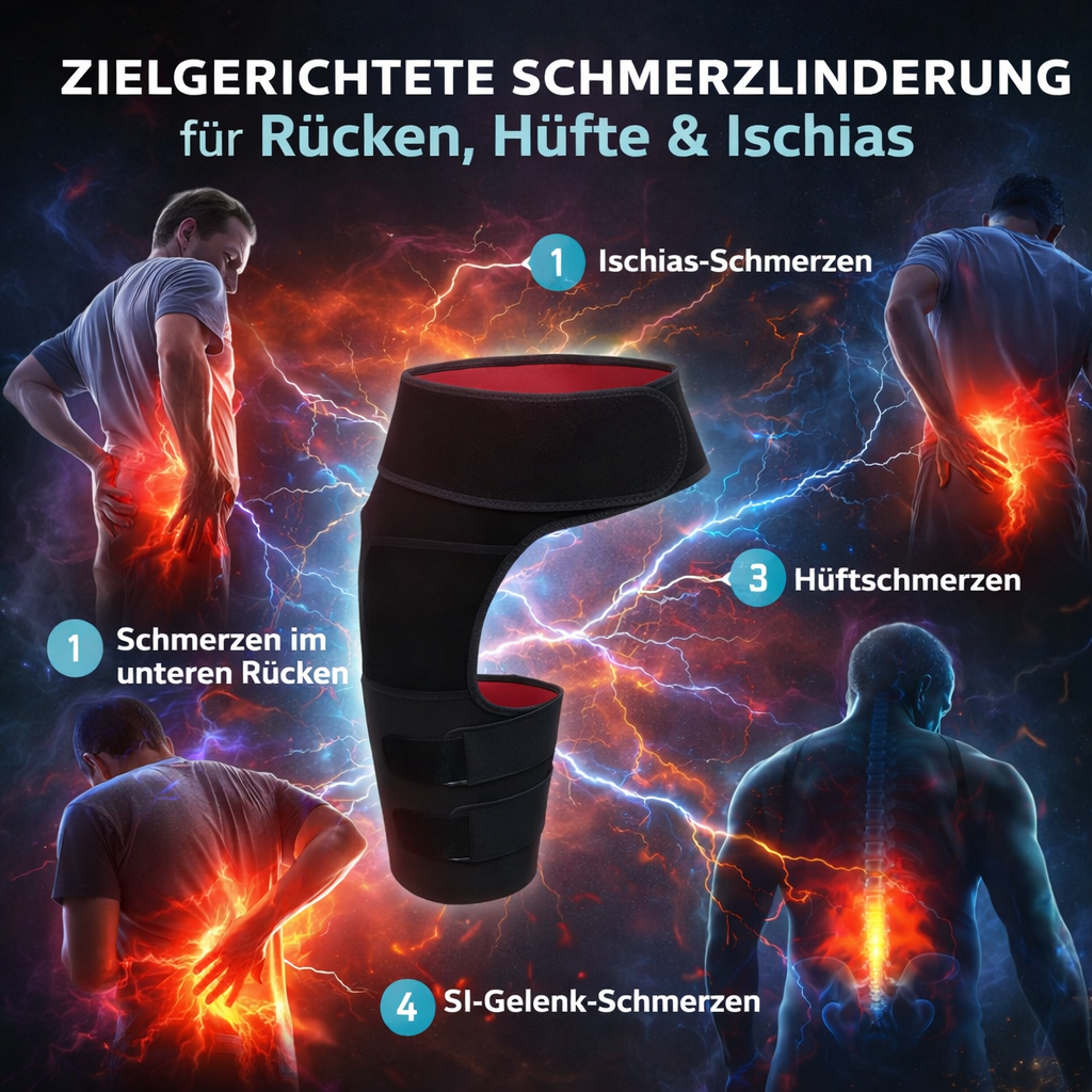 HipEase™ Hüftbandage Hüftorthese Oberschenkel Bandage Ischias Stützgürtel Kompression