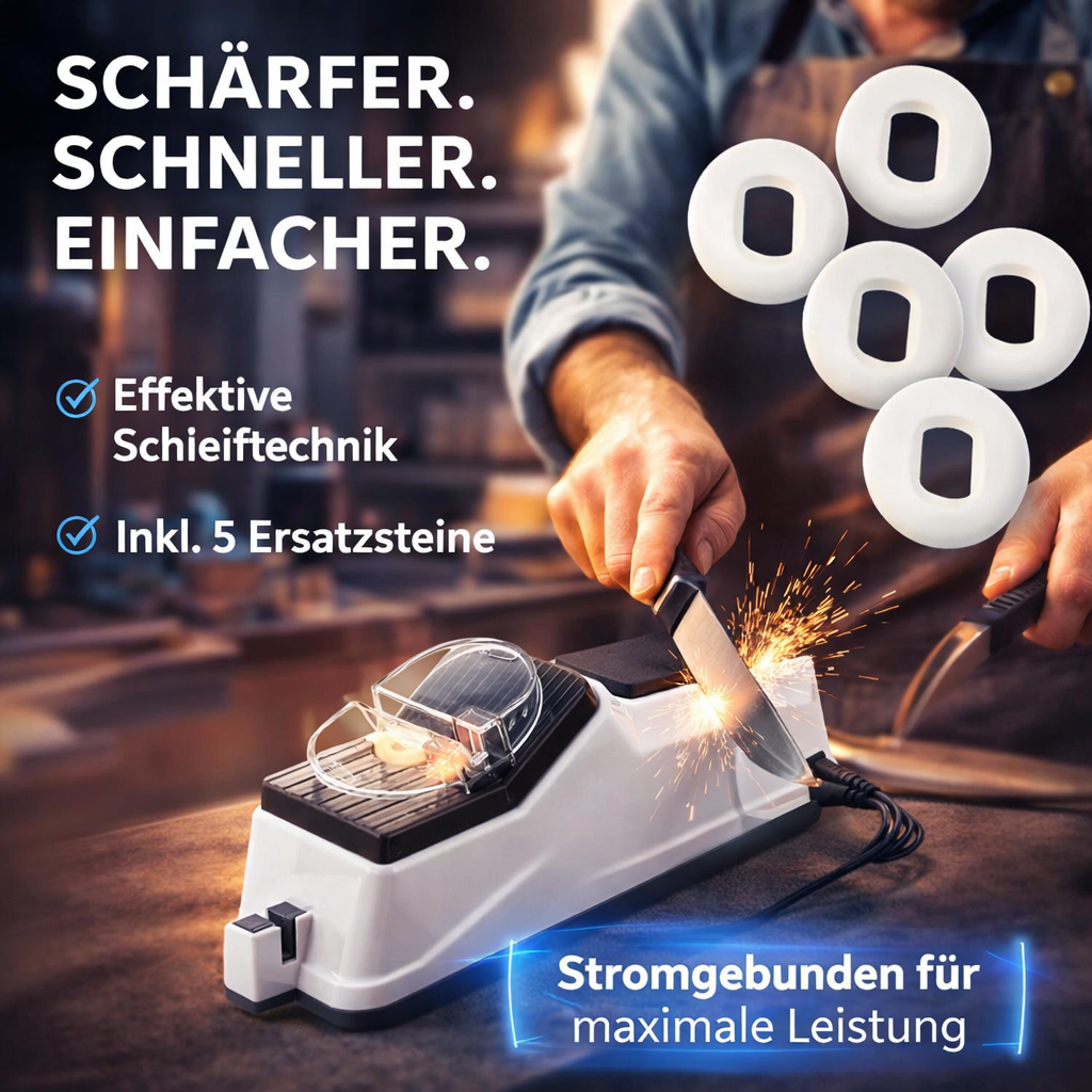 Klingenzauber Pro™ Profi Messerschärfer Klingenschärfer Allesschärfer elektrisch