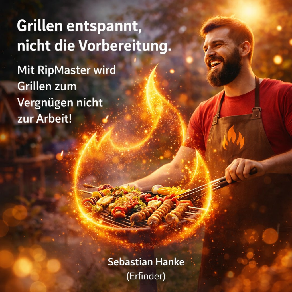 RipMaster™ Profi Edelstahl Grillzange Rippchenzange BBQ Fleischzange Küchenzange