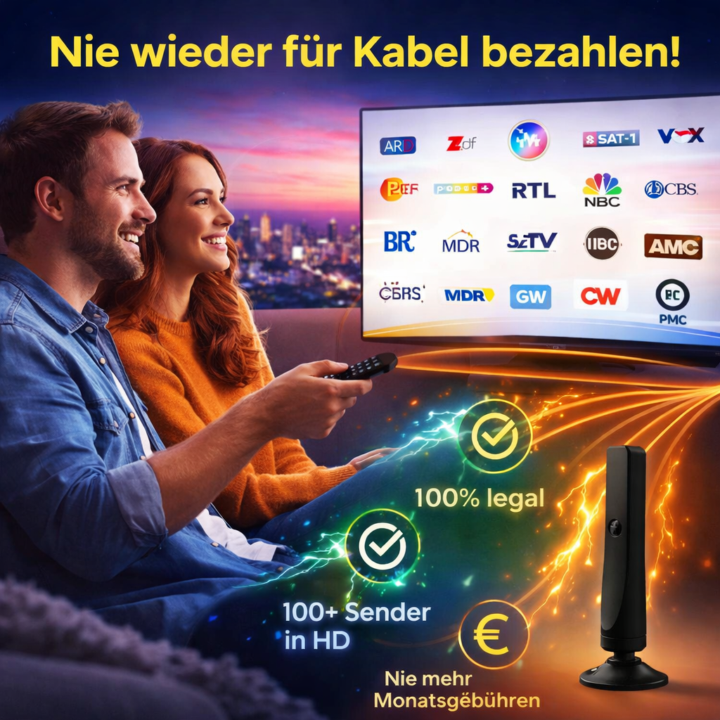 Flexiwave™ Antenna TV Antenne 4K Digital mit Signalverstärker - das Original!