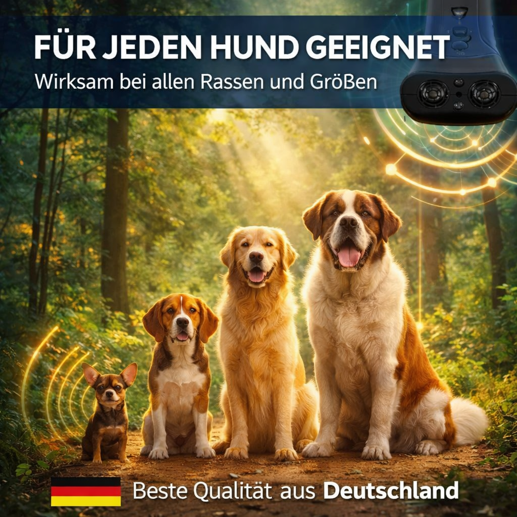 BellPause™ Beruhigendes Hunde Anti-Bell Gerät Hundetraining Ultraschall Training
