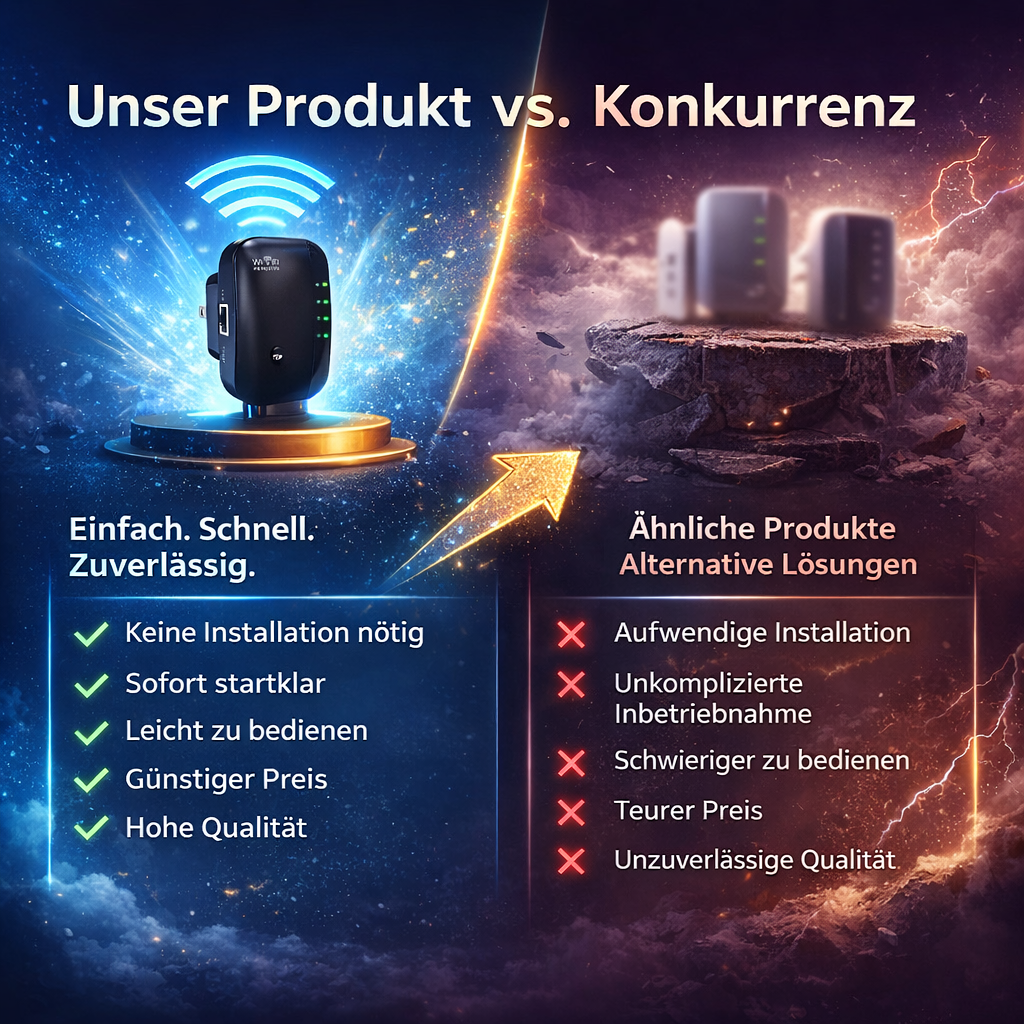 Festberg WifiBoost™ Wifi Extender Wlan Repeater Booster, XtraBoost für Internet!