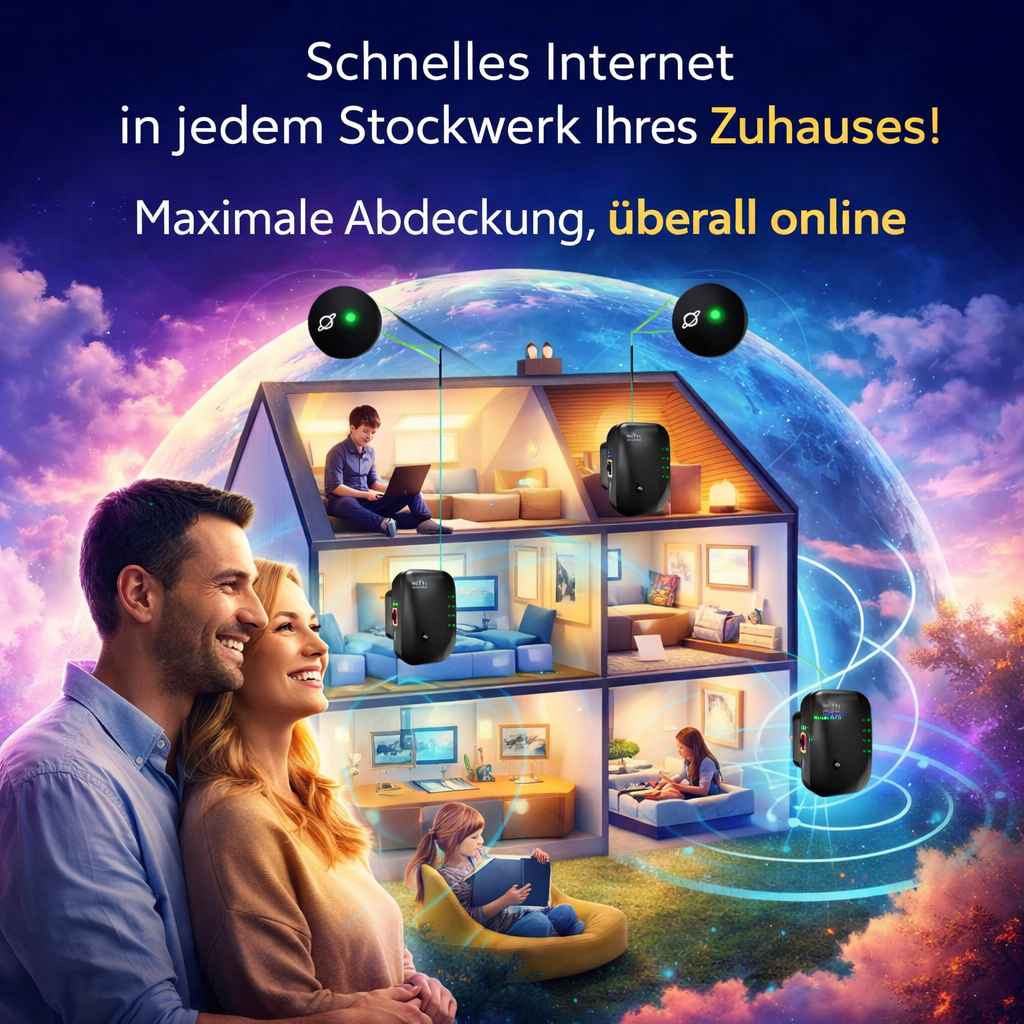 Festberg WifiBoost™ Wifi Extender Wlan Repeater Booster, XtraBoost für Internet!