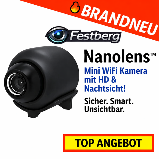Festberg Nanolens™ WiFi Mini Kamera HD Nachtsicht Überwachungskamera Pocket Cam