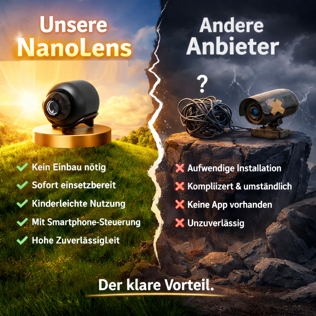 Festberg Nanolens™ WiFi Mini Kamera HD Nachtsicht Überwachungskamera Pocket Cam