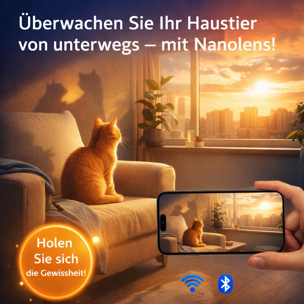 Festberg Nanolens™ WiFi Mini Kamera HD Nachtsicht Überwachungskamera Pocket Cam