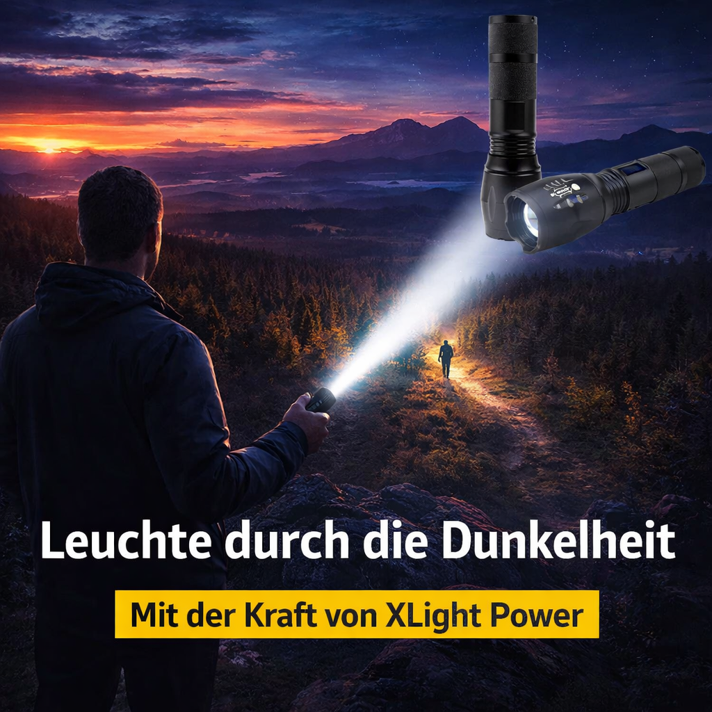 HyperXLight Pro™ ultrahelle taktische LED Taschenlampe mit Zoom - extrem stark!