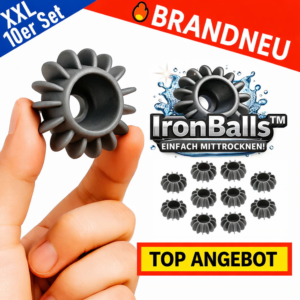 IronBalls™  Wäschebälle Knitterfrei Trocknerbälle Bügeleisen Ersatz -10er Set