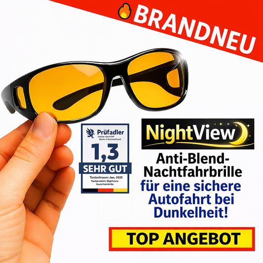 NightView™ Anti-Blend Nachtfahrbrille für eine sichere Autofahrt bei Dunkelheit!