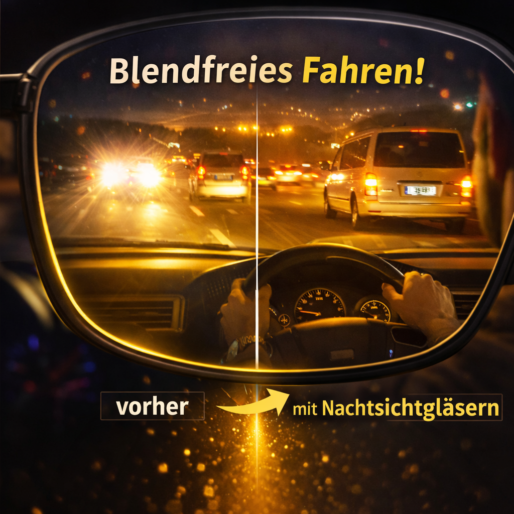 NightView™ Anti-Blend Nachtfahrbrille für eine sichere Autofahrt bei Dunkelheit!