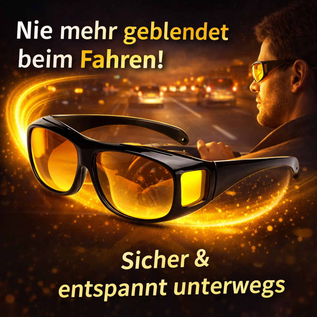 NightView™ Anti-Blend Nachtfahrbrille für eine sichere Autofahrt bei Dunkelheit!