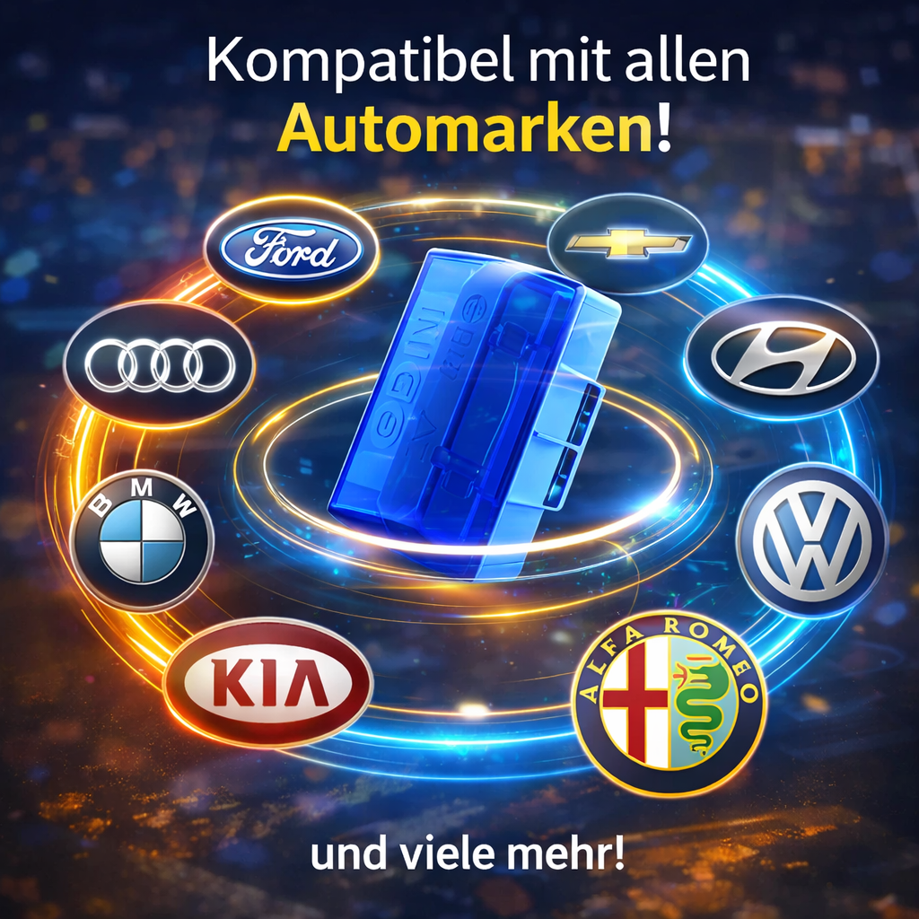 CarCheck™ ELM327 OBD2 Diagnosegerät Mini Bluetooth Adapter für Android & Windows