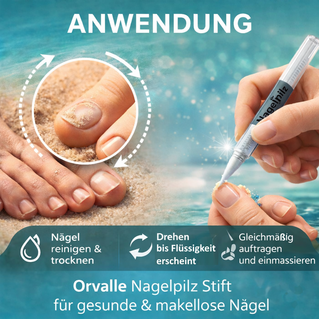 Orvalle™ Nagelpilz Stift Anti Pilz Nagelpflege Finger Fußnägel Behandlung Set