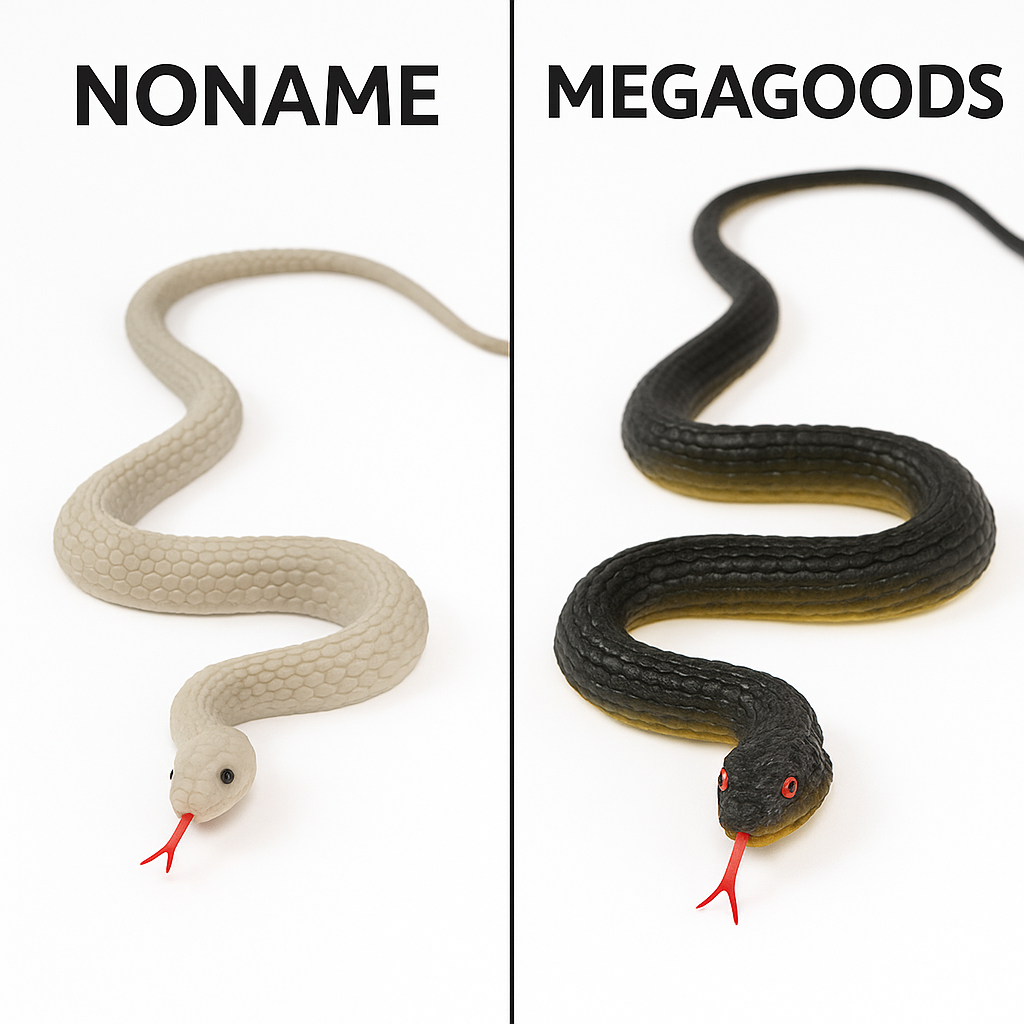 Gummischlange 45cm realistisch Scherzartikel Vogel Schreck Spaß DE.