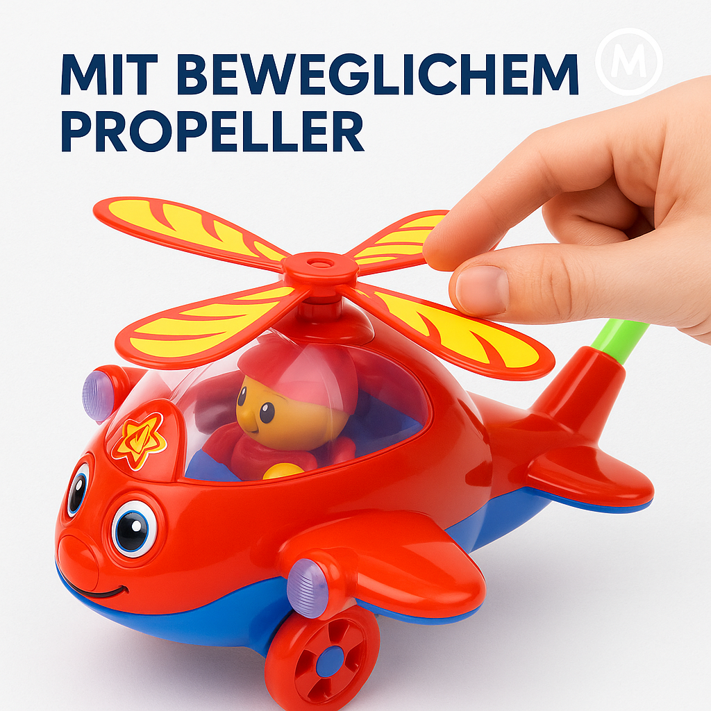 Lauflernwagen Baby Schiebespielzeug Flugzeug Kinder Outdoor Spiel DE.