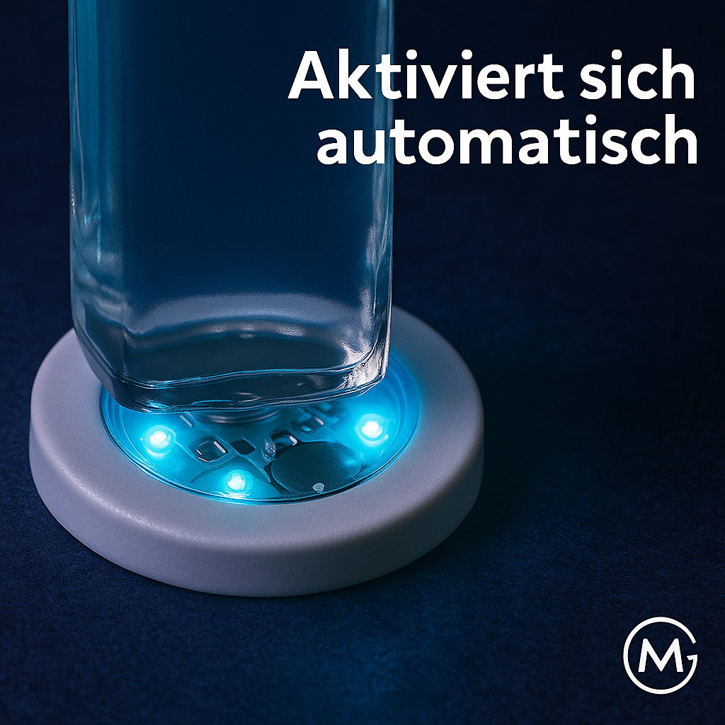 5x LED Glasuntersetzer leuchtend Party Bar Hochzeit Getränke Licht DE.