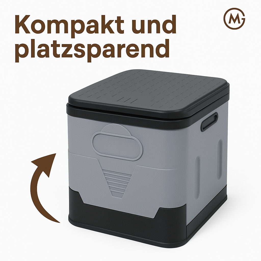 Toilette tragbar Erwachsene Notfall Reise Auto Anti-Geruch Box DE.