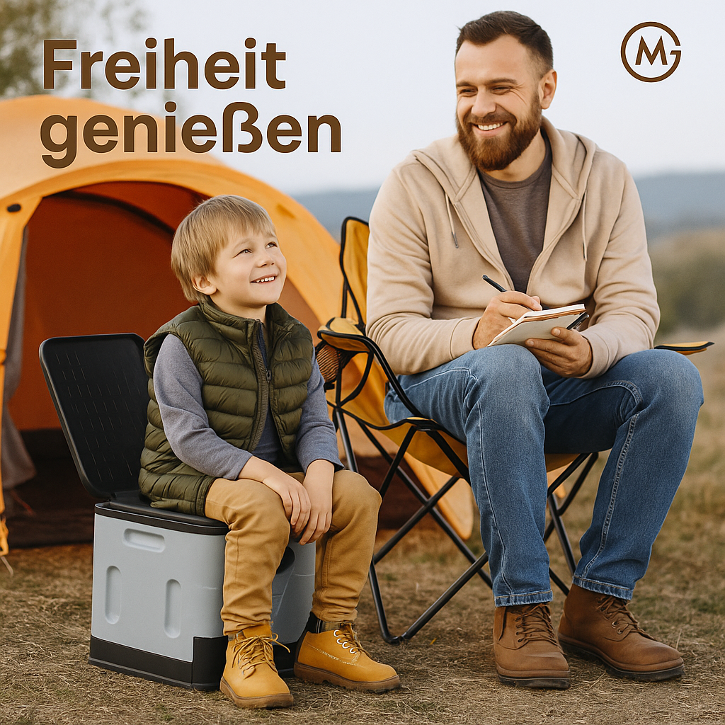 Toilette tragbar Erwachsene Notfall Reise Auto Anti-Geruch Box DE.