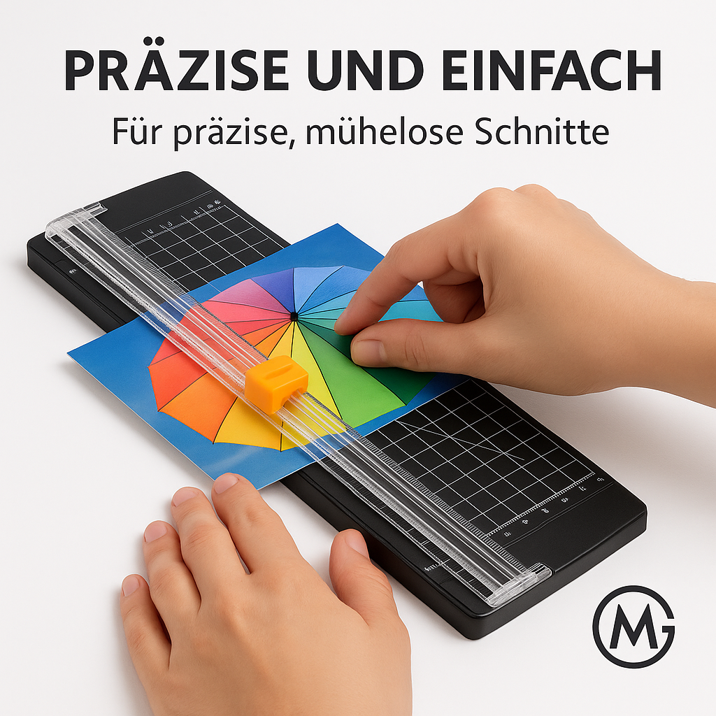 Papierschneider A4 doppelseitig Schneidegerät Fotoschneider Bastel DE.