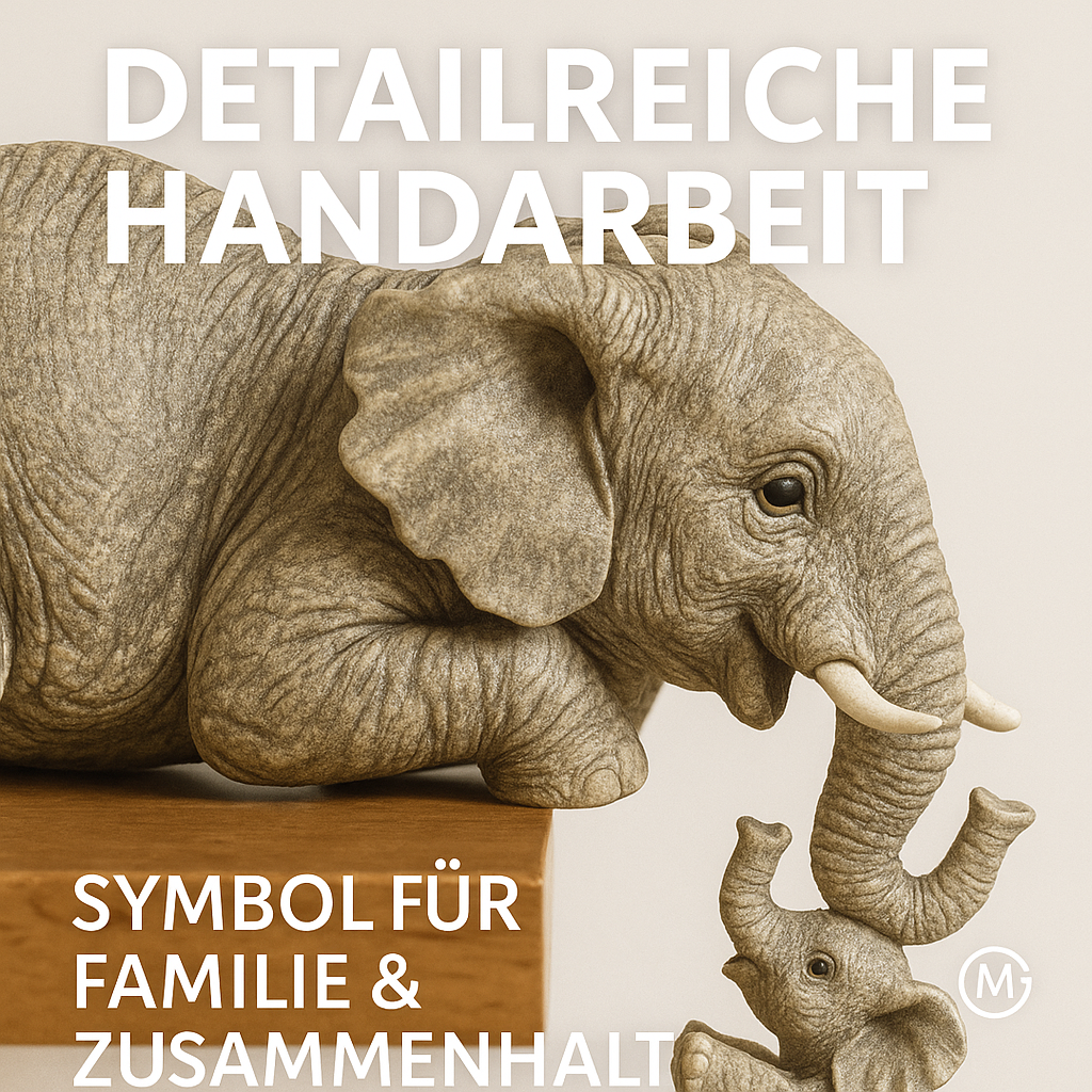 Elefant Figur Deko Resin Miniatur Baby Geschenk Wohnzimmer DE.