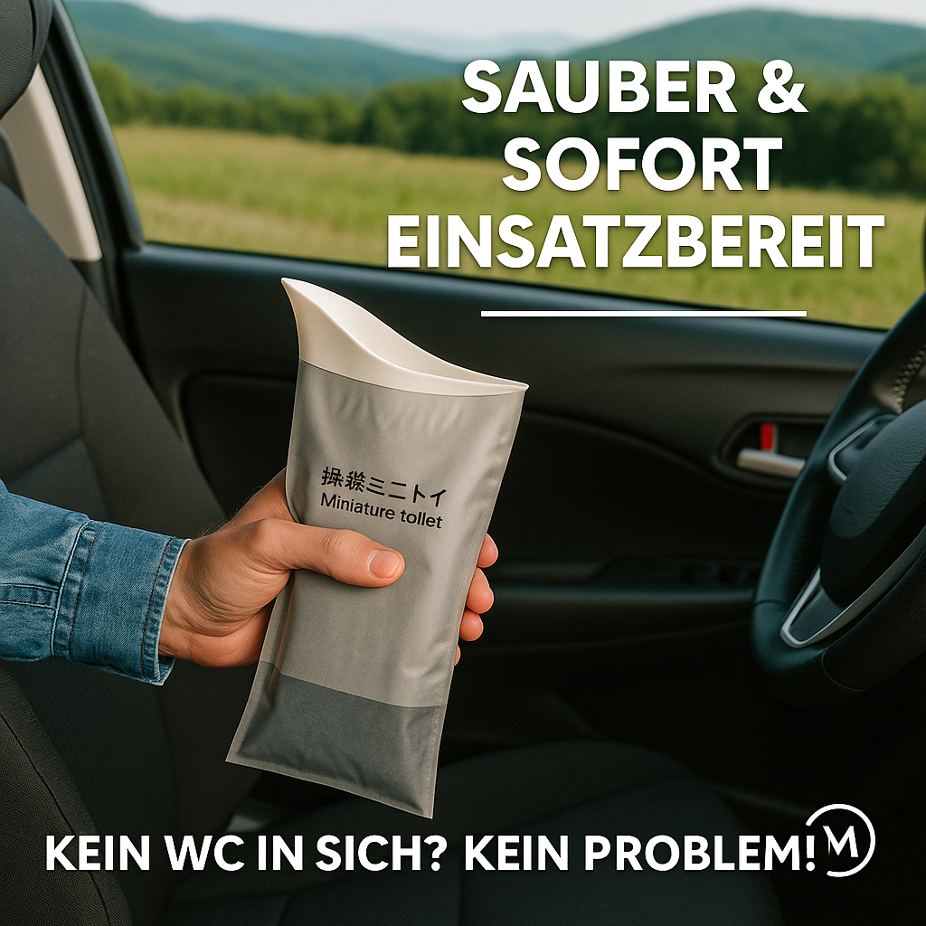 4x Notfall Urinbeutel 600ml tragbar Einweg Reise WC Damen Herren DE.